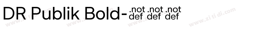 DR Publik Bold字体转换